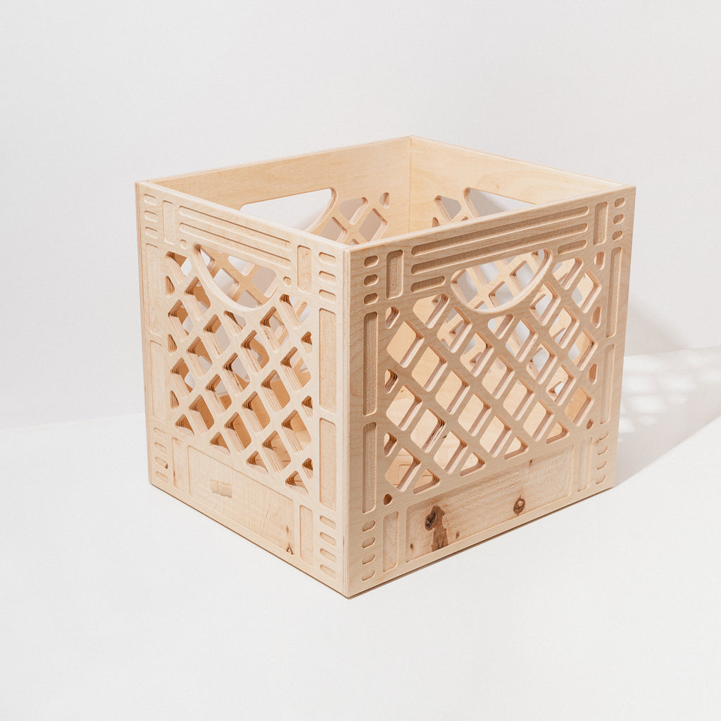 The Record Collector - Wooden Milk Crate