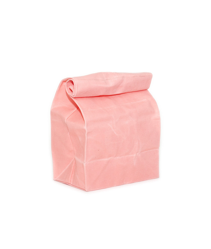 waxed canvas lunch bag pink coral reusable eco friendly 
