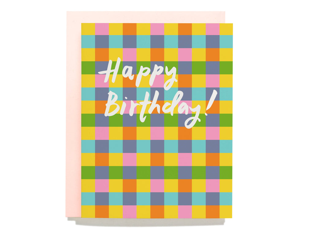 Card // Happy Birthday Plaid